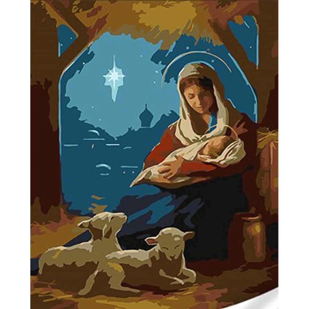 Картина по номерам Рождественская звезда (30х40 см), бренду Strateg - KUBIX