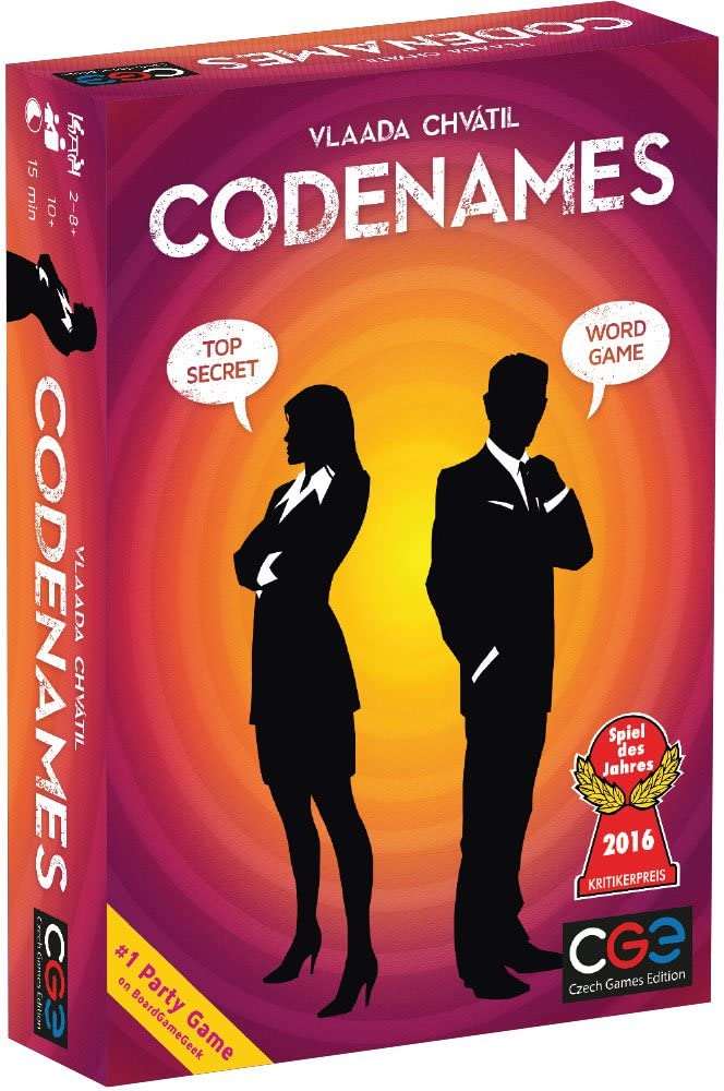Настольная игра Кодовые Имена (Codenames) (EN), бренду Czech Games Edition, для 2-12 гравців, час гри < 30мин. - KUBIX