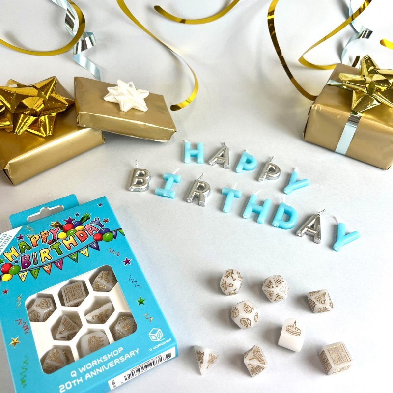 Набір кубиків 20 years: Happy Birthday Dice Set, бренду Q-Workshop - 2 - KUBIX 