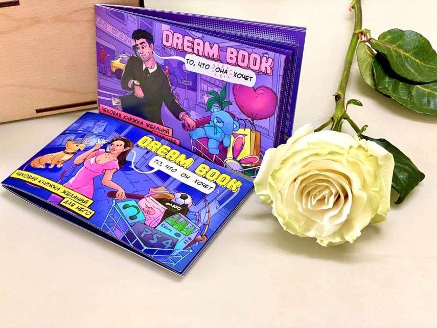 «Dream Book» Чекова книжка бажань для неї (RU), бренду Bombat Game, для 2-2 гравців - 3 - KUBIX 