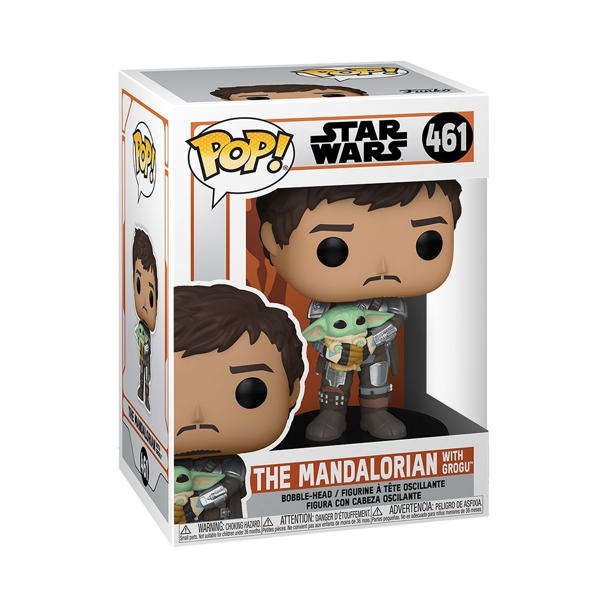 Игровая фигурка FUNKO POP! МАНДАЛОРЕЦ ИЗ ГРОГА (The Mandalorian with Grogu) Star Wars #461, бренду Funko - 3 - KUBIX 