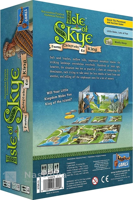 Настольная игра Isle of Skye: From Chieftain to King (Остров Скай: От вождя к королю) (EN), бренду Lookout Games, для 2-5 гравців, час гри < 30мин. - 2 - KUBIX 