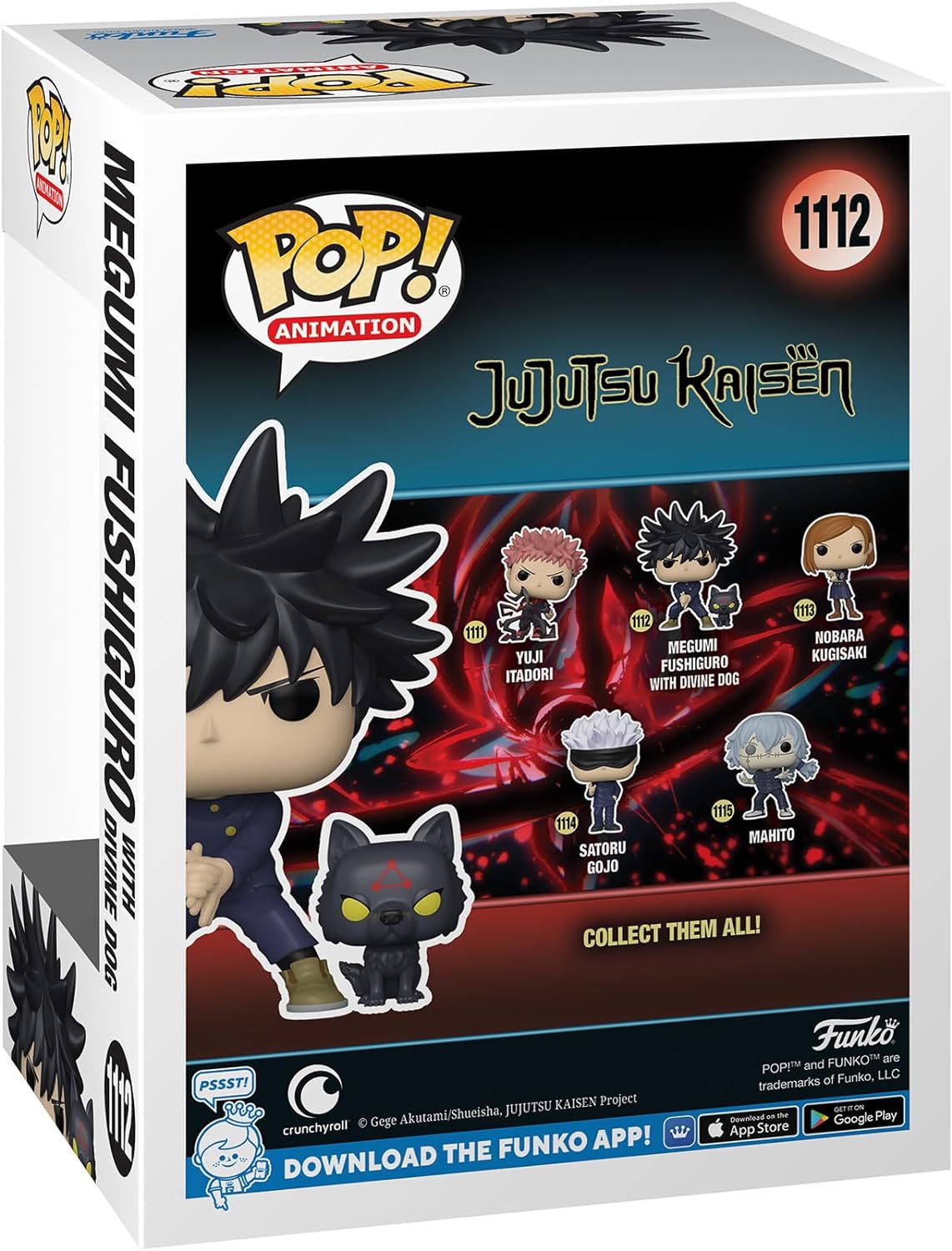 Игровая фигурка FUNKO POP! Мегуми Фушигуро (Megumi with Dog) Animation Jujutsu Kaisen #1112, бренду Funko - 3 - KUBIX 