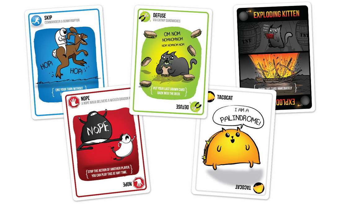 Настольная игра Взрывные котята (Exploding Kittens) (EN), бренду Exploding Kittens, для 2-5 гравців, час гри < 30мин. - 4 - KUBIX 