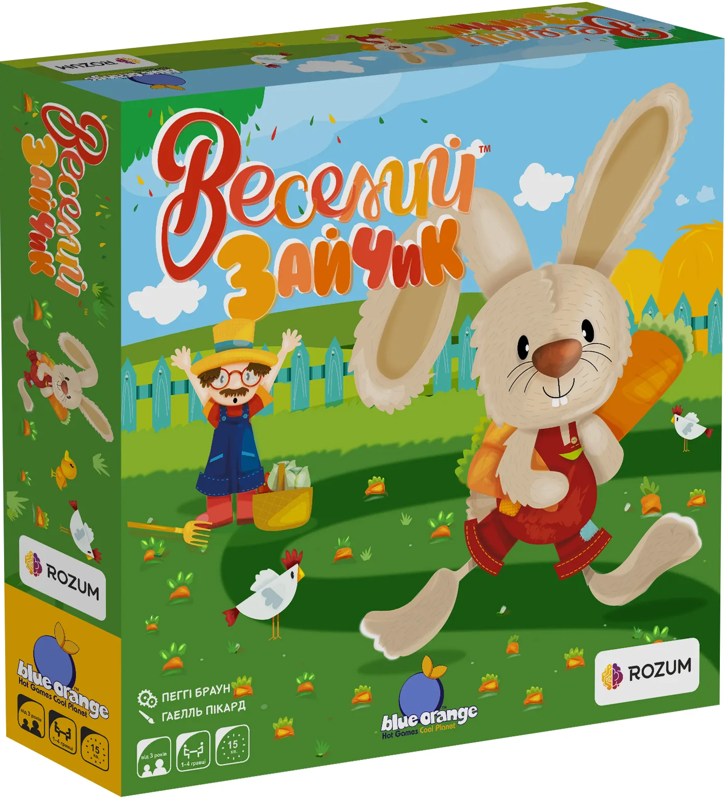 Настольная игра Веселый зайчик (Happy Bunny), бренду Rozum, для 1-4 гравців, час гри < 30мин. - KUBIX