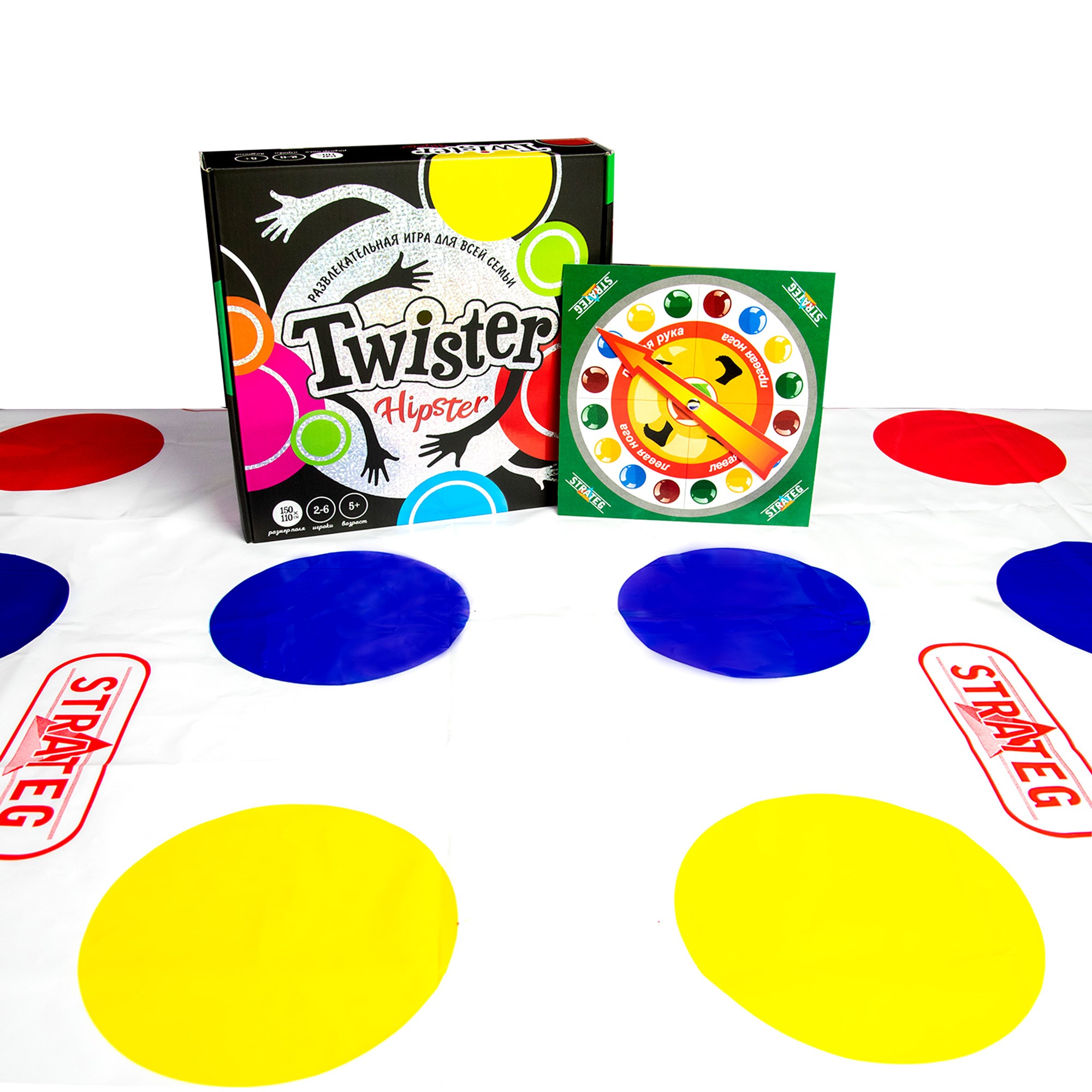 Настольная игра Твистер-хипстер (Twister-hipster) (RU), бренду Strateg, для 2-6 гравців, час гри < 30мин. - 2 - KUBIX 