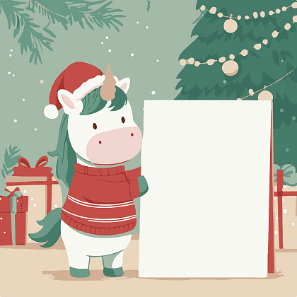 Картина за номерами Єдиноріг з листівкою (20х20 см), бренду Strateg - KUBIX