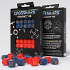 Набор кубиков Crosshairs Compact D6: Cobalt & Red Dice Set