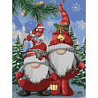 Миниатюра товара Картина по номерам Рождественские гномы (30х40 см) - 1