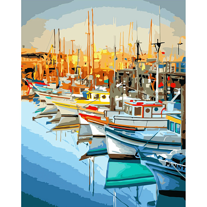Картина по номерам Яхтовая стоянка (40х50 см), бренду Strateg - KUBIX
