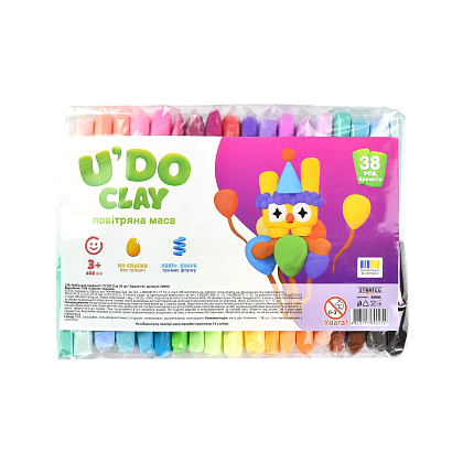 Набор для лепки "U'DO Clay 38 шт. брикет 6 г, бренду Strateg - KUBIX