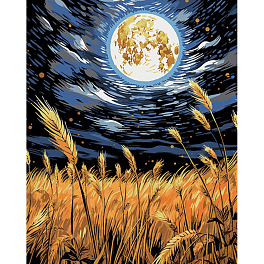 Картина по номерам Пшеница среди звездного неба (40х50 см)