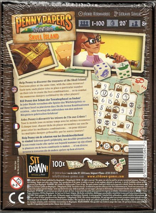 Настольная игра Пенни Пейперс: Остров Черепа (Penny Papers Adventures: Skull Island), бренду Sit Down!, для 1-12 гравців, час гри < 30мин. - 2 - KUBIX