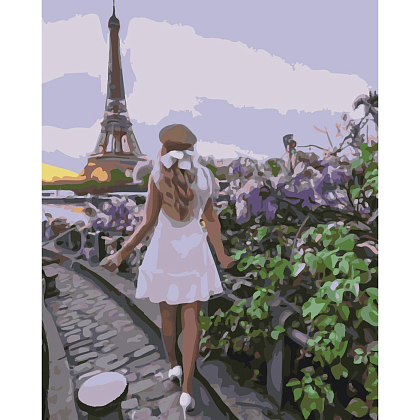 Картина по номерам Прогулка по Парижу (40х50 см), бренду Strateg - KUBIX