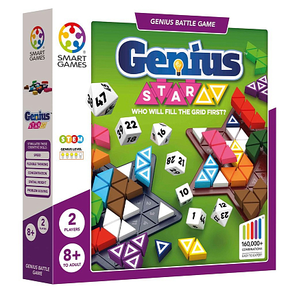 Настольная игра Гениально. Звездная тактика (Genius Star), бренду Smart Games, для 1-2 гравців, час гри < 30мин. - KUBIX