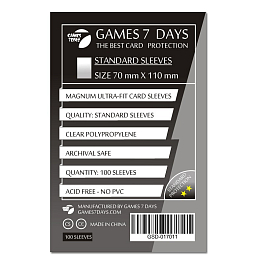 Протекторы Games7Days (70 х 110 мм) Standard Magnum Ultra-Fit (100 шт)