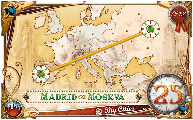 Настільна гра Ticket to Ride. Europe 1912 Expansion (Квиток на потяг. Європа 1912) (EN), бренду Days of Wonder, для 2-5 гравців, час гри < 30хв. - 3 - KUBIX