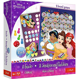 Настольная игра Принцессы Disney: Лудо + Змеи и Лестницы 2 в 1 (Disney Princesses: Ludo + Snakes and Ladders 2 in 1)