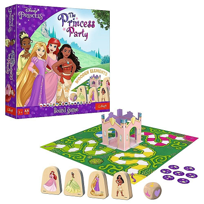 Настольная игра Вечеринка для принцесс: Дисней принцессы (The Princess Party Disney), бренду Trefl, для 2-4 гравців, час гри < 30мин. - 3 - KUBIX