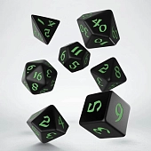 Миниатюра товара Набор кубиков Classic Runic Black & Green Dice Set (7 шт.) - 2