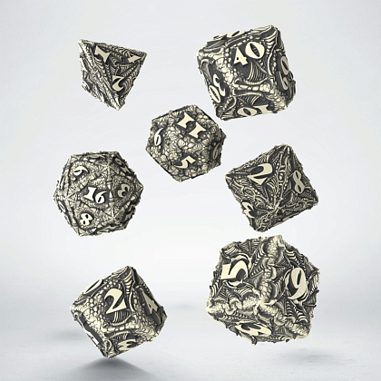 Набор кубиков Dracopolis: Scandinavian Blackfang Dice Set (7), бренду Q-Workshop - KUBIX