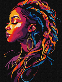 Картина по номерам Дівчина з косами (30х40 см) exp