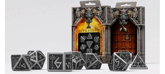 Набор кубиков Metal Dwarven Dice Set, бренду Q-Workshop - KUBIX