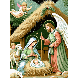 Картина за номерами Народження Ісуса (30х40 см)