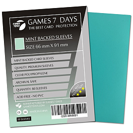 Протектори Games7Days (66 х 91 мм / 63.5x88 мм) Mint Premium MTG (80 шт)