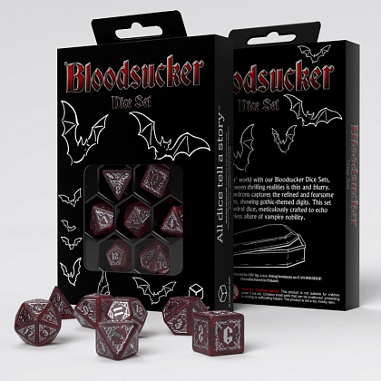 Набір кубиків Bloodsucker Scarlet Dice Set (7), бренду Q-Workshop - KUBIX