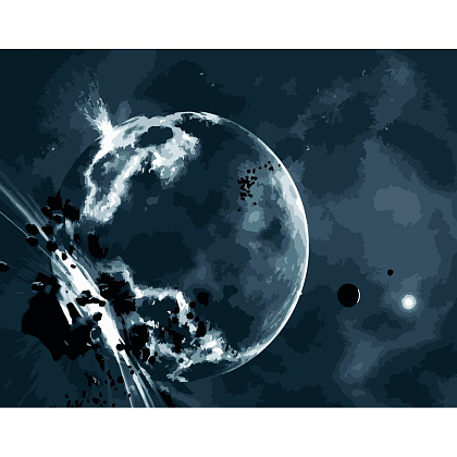 Картина по номерам Космический взрыв (40х50 см), бренду Strateg - KUBIX