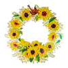 Алмазна мозаїка Віночок із соняшників підвісний (30х30 см)