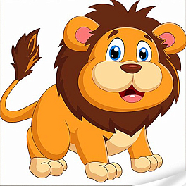 Картина по номерам Лев – царь зверей (30х30 см)
