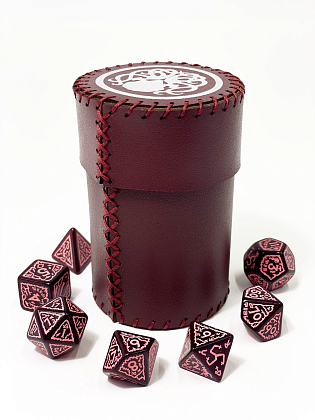 Стакан для кубиків Ктулху бургунді Dice Cup, бренду Планета Ігор - 5 - KUBIX