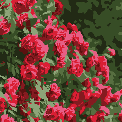 Картина за номерами Розкіш троянд (20х20 см), бренду Strateg - KUBIX