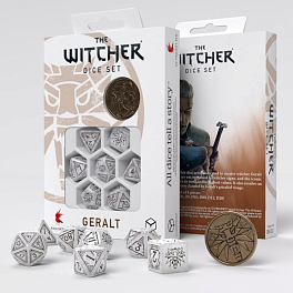 Набор кубиков The Witcher Dice Set. Geralt - The White Wolf Dice Set