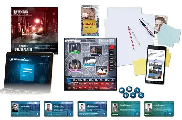 Настольная игра Детектив. Современное расследование (Detective: A Modern Crime Board Game), бренду Geekach Games, для 1-5 гравців, час гри > 60мин. - 2 - KUBIX