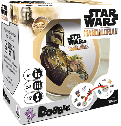 Настольная игра Доббл Мандалорец (Dobble Star Wars The Mandalorian) (FR), бренду Asmodee, для 2-8 гравців, час гри < 30мин. - KUBIX