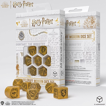 Набор кубиков Harry Potter. Hufflepuff Modern Dice Set - Yellow