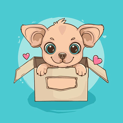 Картина по номерам Пушистая посылочка (30x30 см), бренду Art Craft - KUBIX