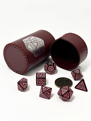 Стакан для кубиков D20 Бургунди Dice Cup, бренду Планета Игр - 3 - KUBIX