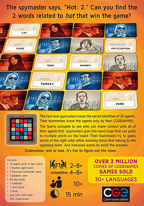 Настільна гра Кодові Імена (Codenames) (EN), бренду Czech Games Edition, для 2-12 гравців, час гри < 30хв. - 9 - KUBIX