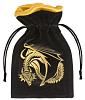 Мішечок Dragon Black & golden Velour Dice Bag