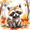 Картина по номерам Енот в осеннем лесу (20х20 см)
