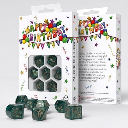 Набор кубиков Happy Birthday Dice Set: Balloons, бренду Q-Workshop - KUBIX