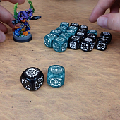 Мініатюра товару Набір кубиків Crosshairs Compact D6: Stormy & Black Dice Set - 3
