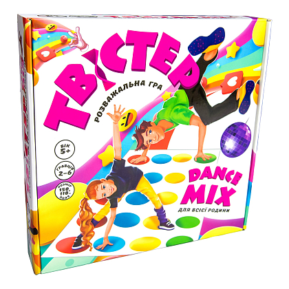 Настольная игра Твистер танцевальный микс (Twister dance mix), бренду Strateg, для 2-6 гравців, час гри < 30мин. - KUBIX