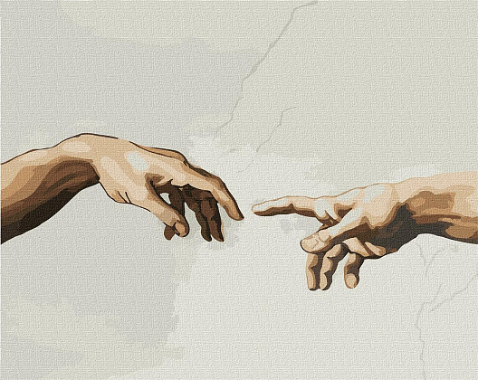 Картина по номерам Створення Адама (40х50 см), бренду Ідейка - KUBIX