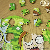 Мініатюра товару Фігурний деревʼяний пазл Rick & Morty Портал XL - 4
