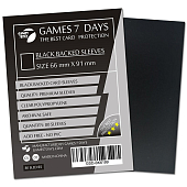 Мініатюра товару Протектори Games7Days (66 х 91 мм / 63.5x88 мм) Black Premium MTG (100 шт) - 1